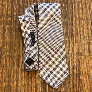 ETRO plaid 100% Linen tie Hand Made in Italy